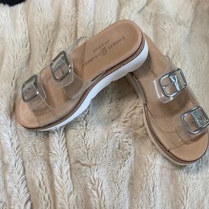 Chinese Laundry Clear Vinyl Surfs Up Sandal